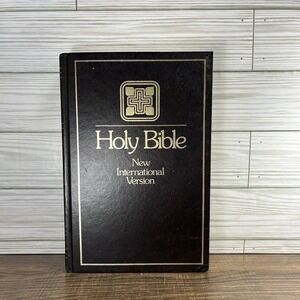 Vintage‎ 1978 Holy Bible New International Version NIV Hardcover Black Zondervan